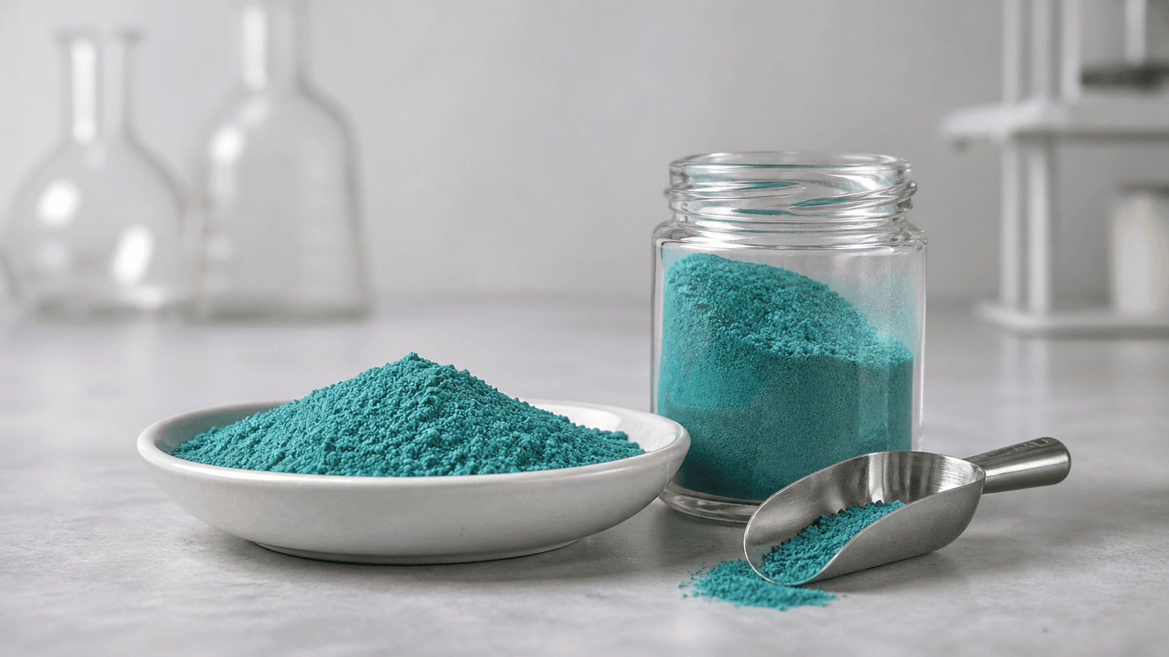 Copper Carbonate (CuCO₃·Cu(OH)₂) supplied by Sulman Traders in Pakistan